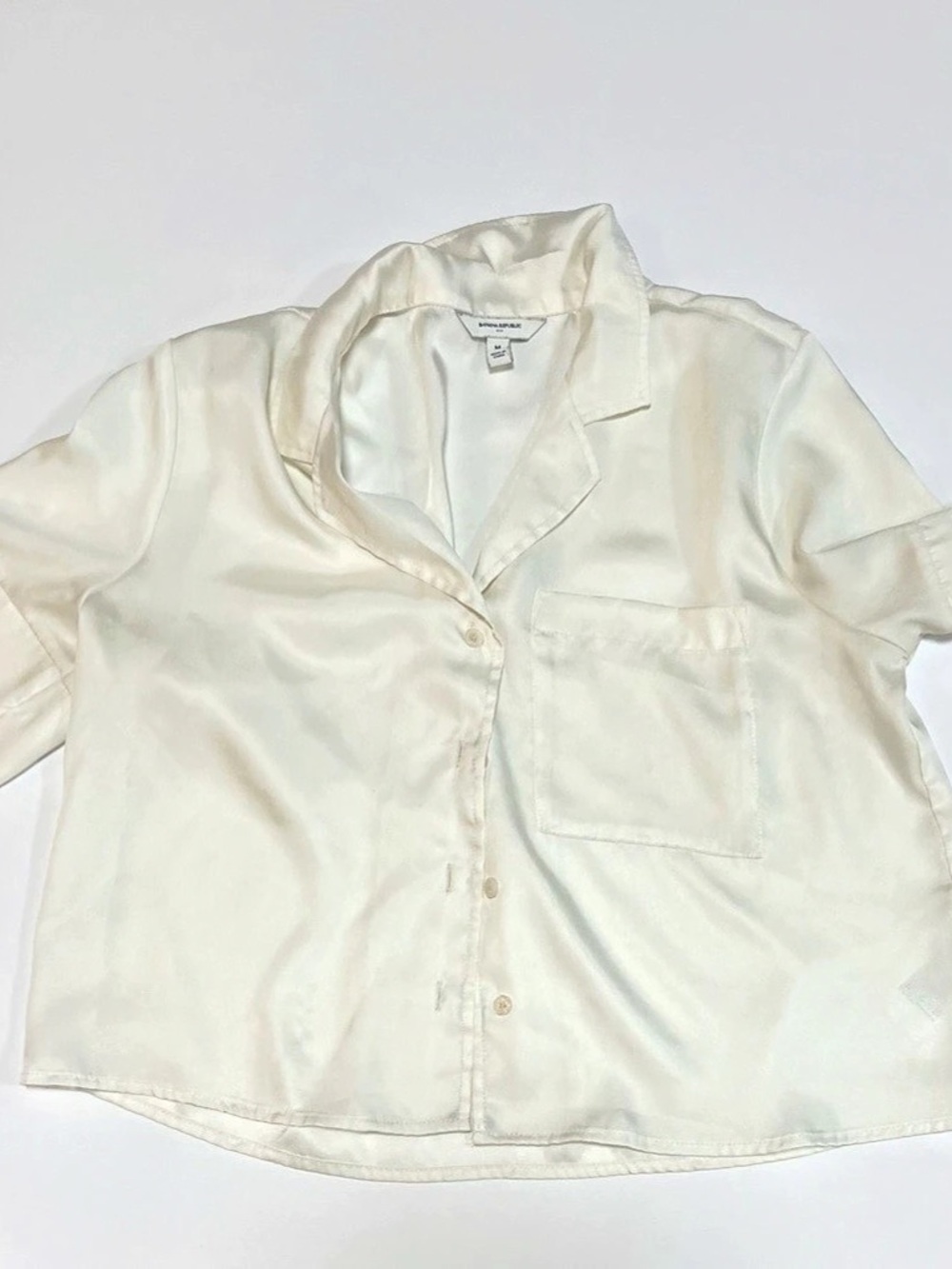 Banana Republic Women's Button-Up Shirt in White Size Medium